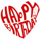 a red heart birthday wish